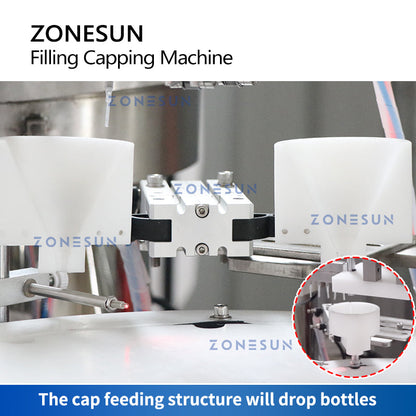 ZONESUN ZS-AFC7 Single Nozzle Magnetic Pump Filling Capping Machine