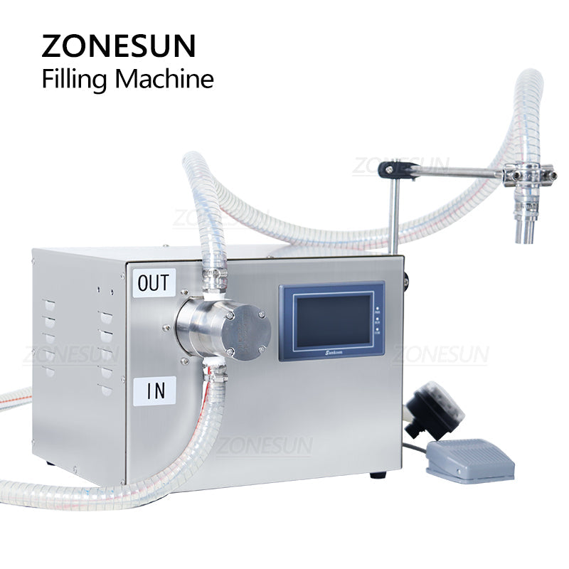 ZONESUN ZS‑G25A Semi‑auto High Flow Magnetic Pump Corrosive Filler