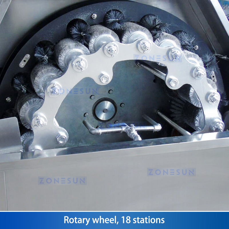ZONESUN ZS-BLR18 Bottle Label Remover with 18-Station Rotating Wheel
