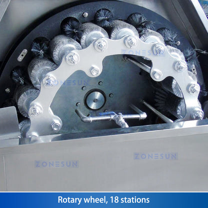 ZONESUN ZS-BLR18 Bottle Label Remover with 18-Station Rotating Wheel