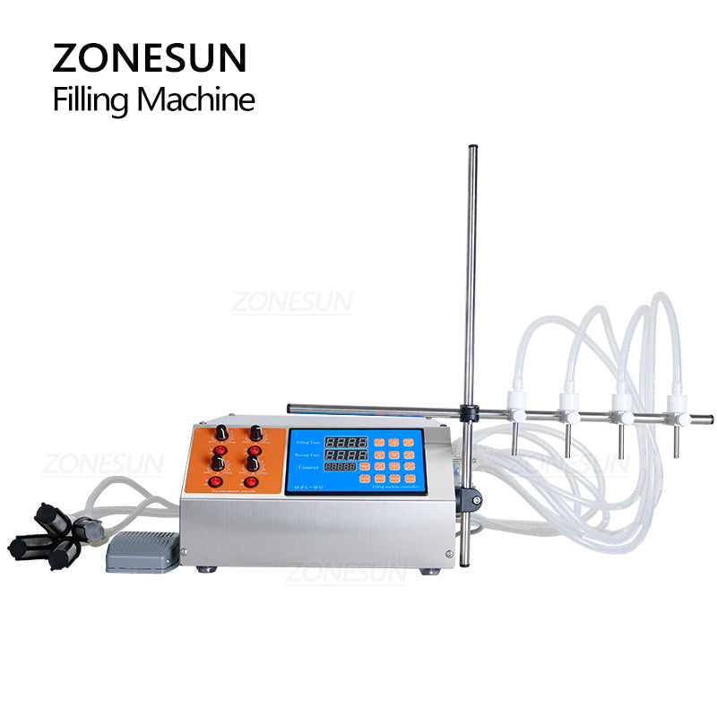 ZONESUN ZS-YTPP4T Semi-auto 4-Nozzle Liquid Filler for Perfume & Juice