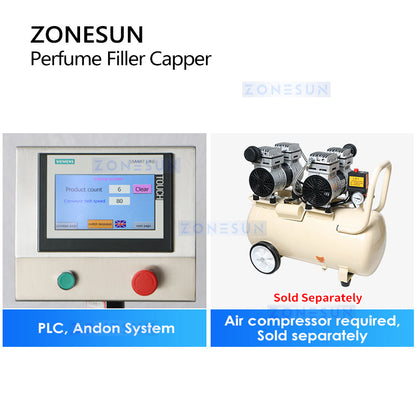 ZONESUN ZS-FAL180X Auto Perfume Bottle Vacuum Filling Capping Machine