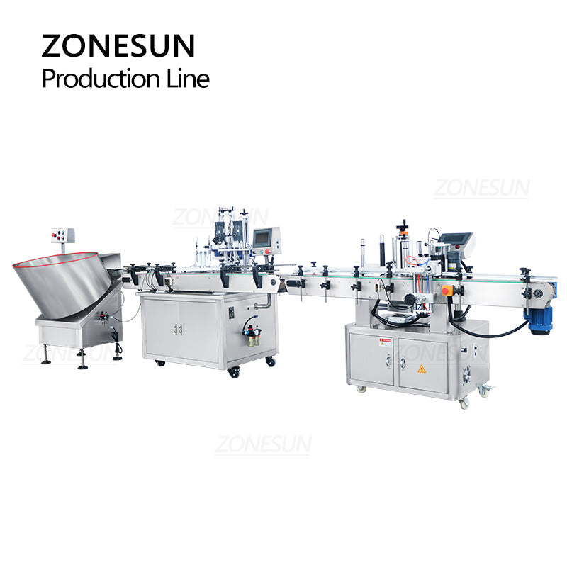 ZONESUN ZS-FAL180Z2 Magnetic Pump Liquid Filling Capping Labeling Line