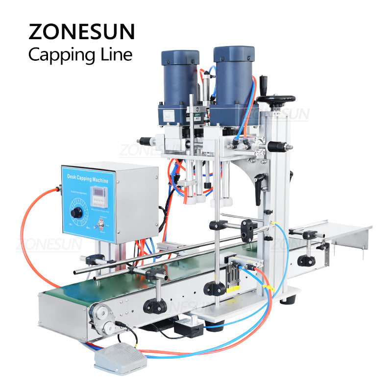 ZONESUN ZS‑XG6100C Automatic Screw Capper with Customizable Conveyor