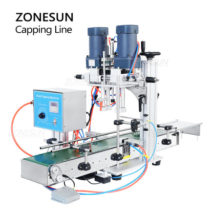 ZONESUN ZS‑XG6100C Automatic Screw Capper with Customizable Conveyor