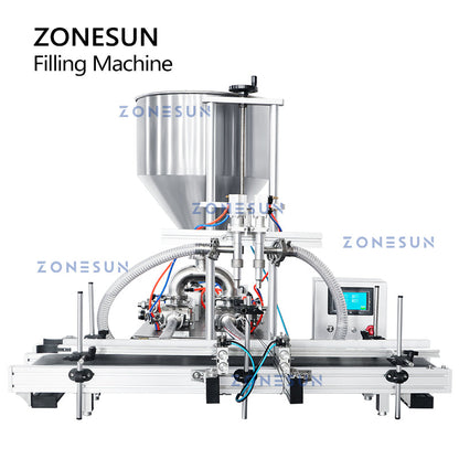 ZONESUN ZS-DTGT2 Automatic 2 Nozzles Pneumatic Piston Paste Filler