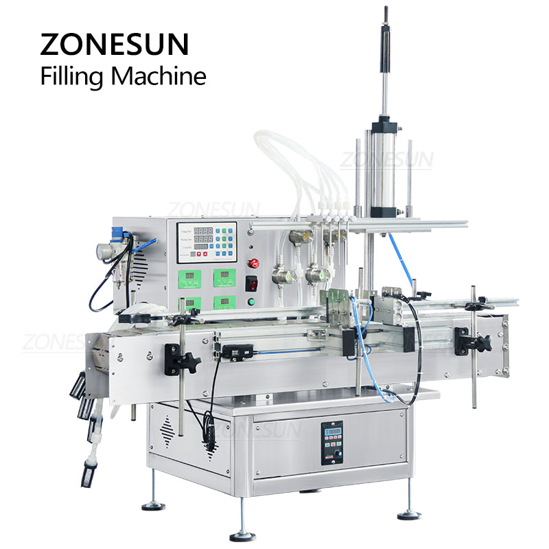 ZONESUN ZS-DTMP4AL Tabletop Magnetic Pump Liquid Filling Machine