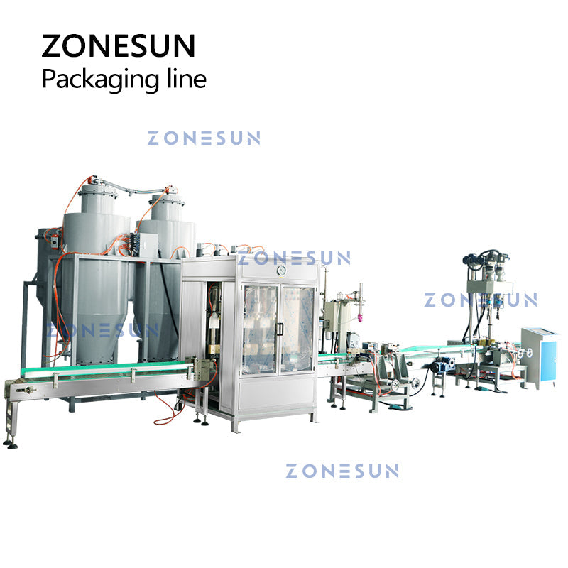 ZONESUN ZS-FE1 Auto Fire Extinguisher Filling Sealing Labeling Line