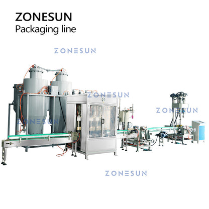 ZONESUN ZS-FE1 Auto Fire Extinguisher Filling Sealing Labeling Line