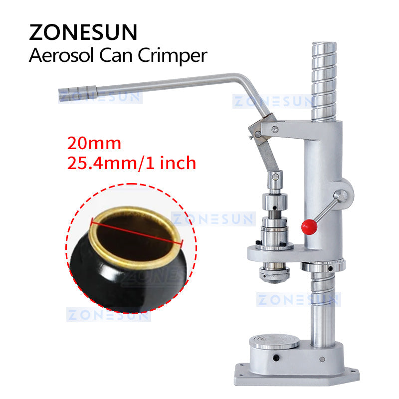 ZONESUN ZS-YG25 Manual Aerosol Can Crimping and Capping Machine