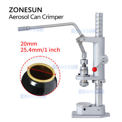 ZONESUN ZS-YG25 Manual Aerosol Can Crimping and Capping Machine