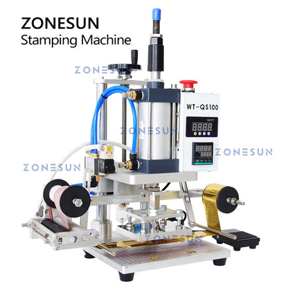 ZONESUN ZS-QS100 Pneumatic Hot Stamping Machine for Multiple Materials