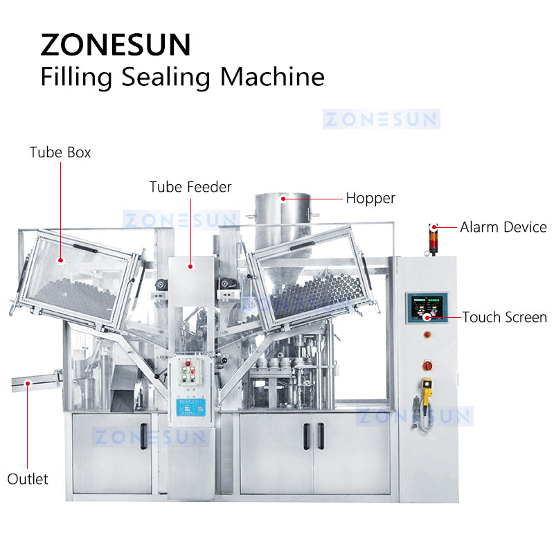 ZONESUN ZS-FS160 Automatic Paste Tube Filling and Sealing Machine