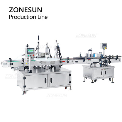 ZONESUN ZS‑FAL180A10 Eye Drops Filling Capping Labeling Packaging Line