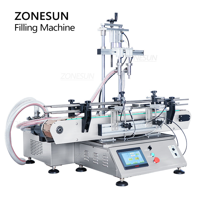 ZONESUN ZS‑DTHSP2 2‑Head Pneumatic Piston Pump Viscous Liquid Filler