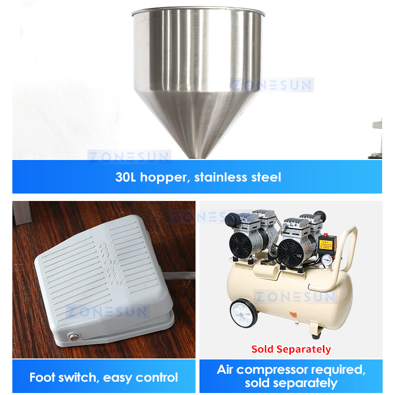 ZONESUN ZS-GTSP2 Semi Automatic Spout Pouch Filling Capping Machine