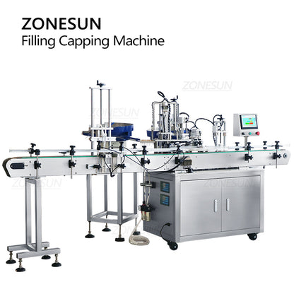 ZONESUN ZS‑AFC9 Perfume Bottle Filling&Capping Machine with Cap Feeder