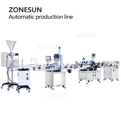 ZONESUN ZS-FAL180X9 Automatic Paste Filling Capping Labeling Line