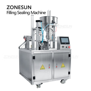ZONESUN ZS‑FS100 Automatic Rotary Paste Filling Cup Sealing Machine