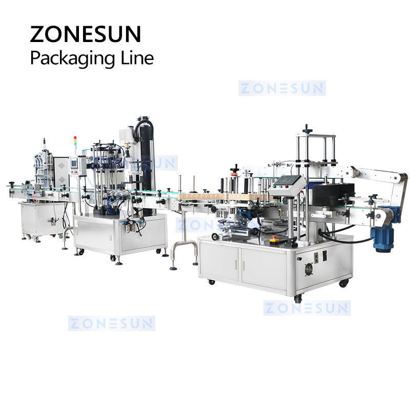 ZONESUN ZS-MPCL1 Auto Trigger Bottle Filling Capping Labeling Line