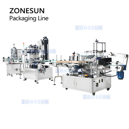 ZONESUN ZS-MPCL1 Auto Trigger Bottle Filling Capping Labeling Line