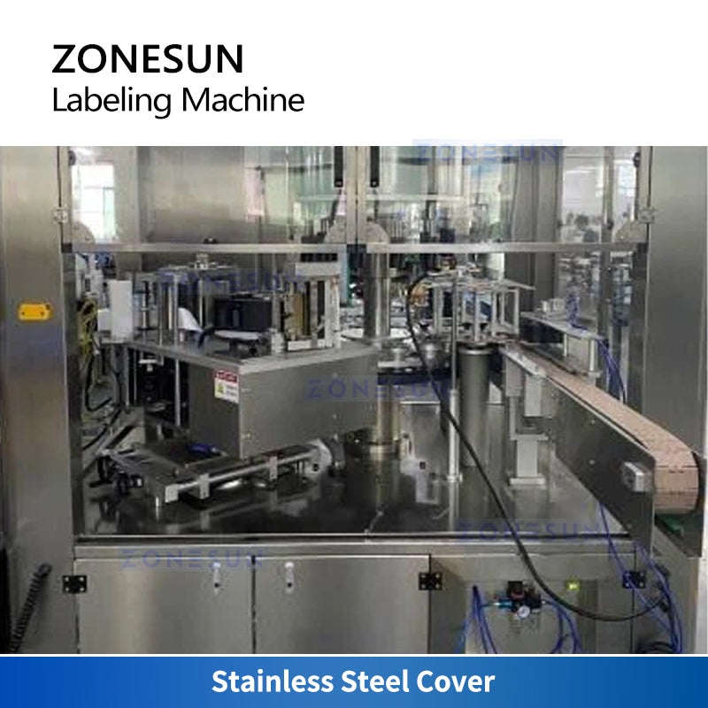 ZONESUN ZS-CYXR12 Automatic Hot Melt Glue Round Bottle Labeler