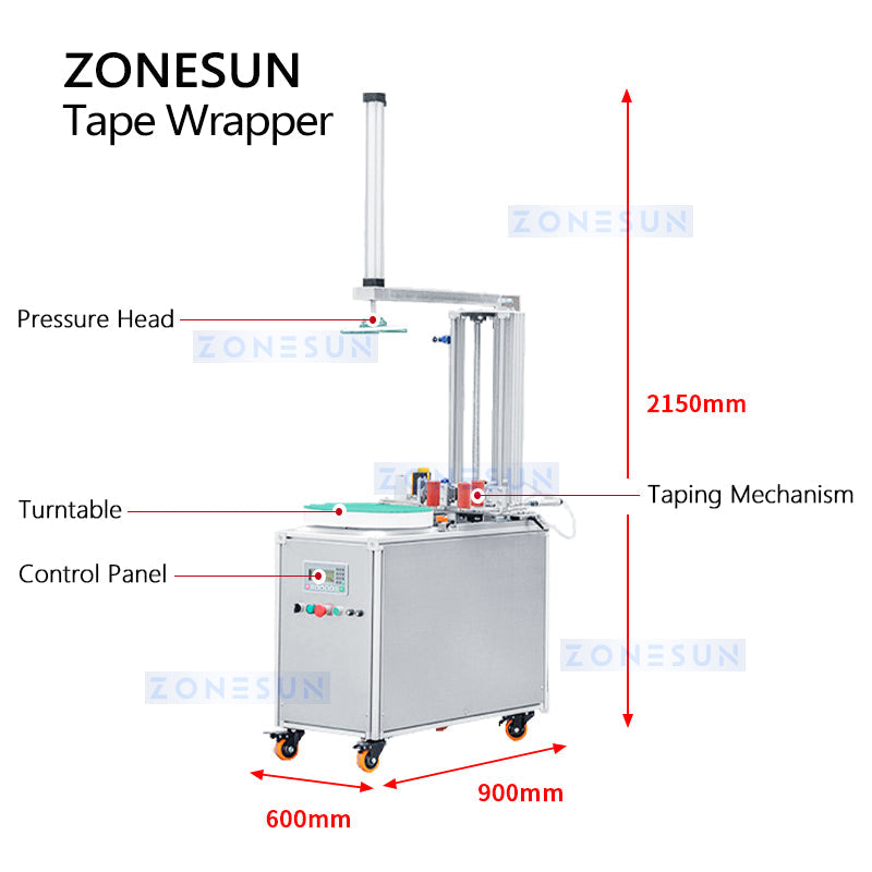 ZONESUN ZS-TW5050 Auto Tape Wrapping Machine for Box Reinforcement