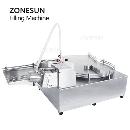 ZONESUN ZS‑LPG1 Automatic Ceramic Pump Liquid Filler with Unscrambler