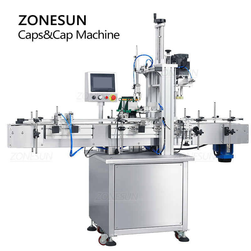 ZONESUN ZS‑XG16E Automatic Dropper Bottle Capping Machine with Feeder