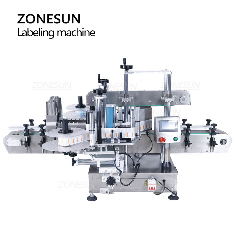 ZONESUN ZS-TB300M Auto Labeling Machine for 1 & 2 Side Square Bottles