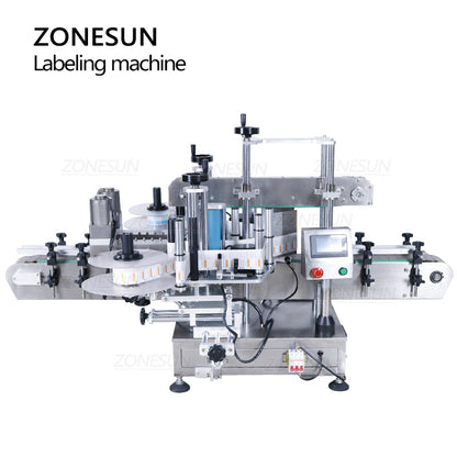 ZONESUN ZS-TB300M Auto Labeling Machine for 1 & 2 Side Square Bottles