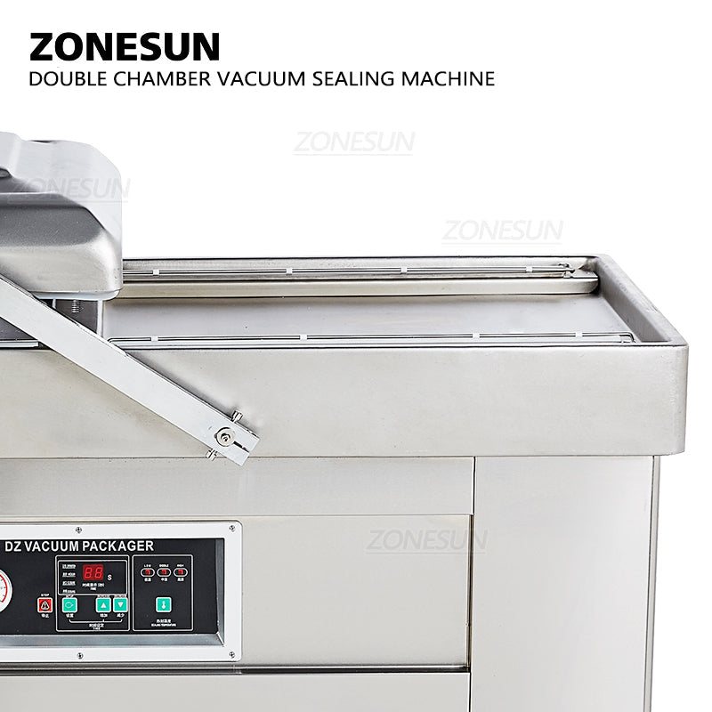 ZONESUN Automatic Double Chamber Vacuum Sealer with Date Coding