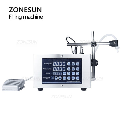 ZONESUN GFK-280 Diaphragm Pump Liquid Filler for Milk, Juice & Water