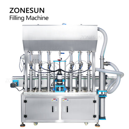ZONESUN ZS‑YT6T‑6PX 6Head Servo Piston Paste Filling Machine with Pump