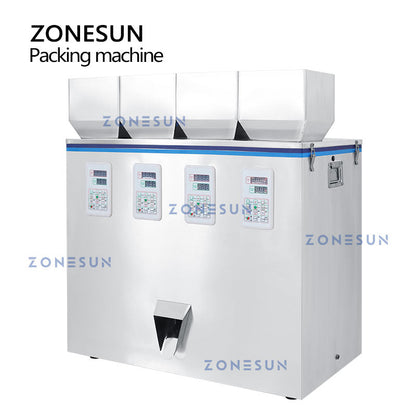 ZONESUN ZS-GWF Semi-automatic 4 Hopper Granule Powder Filling Machine