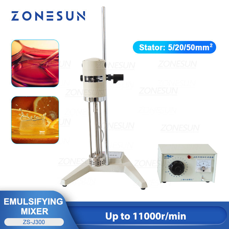 ZONESUN ZS‑J300 High‑Shear Emulsifying Mixer for Cosmetics & Industry