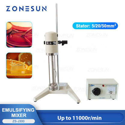 ZONESUN ZS‑J300 High‑Shear Emulsifying Mixer for Cosmetics & Industry