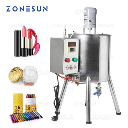 ZONESUN ZS‑GTL 15 L / 30 L Heating Paste Filling Machine with Mixer