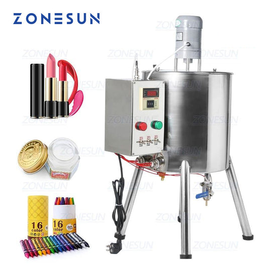 ZONESUN ZS‑GTL 15 L / 30 L Heating Paste Filling Machine with Mixer