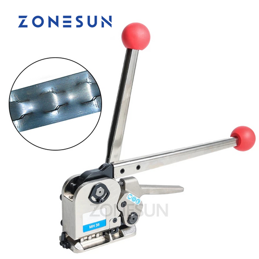 ZONESUN MH35 Manual Sealless Steel Strapping Tool–16–25 mm Heavy‑Duty