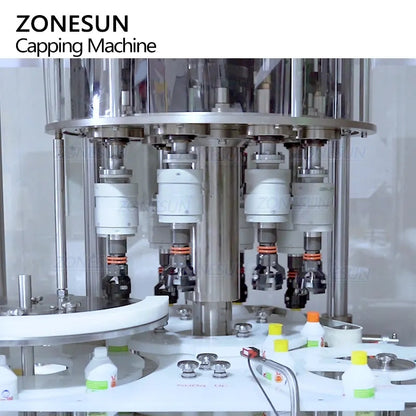ZONESUN ZS-XG440Q Tappatrice rotativa automatica ad alta velocità a 8 teste con vibratore 