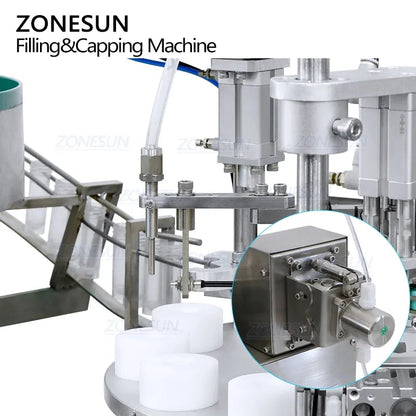 ZONESUN ZS-AFC16 Automatic Ceramic Pump Tube Filling Capping Machine