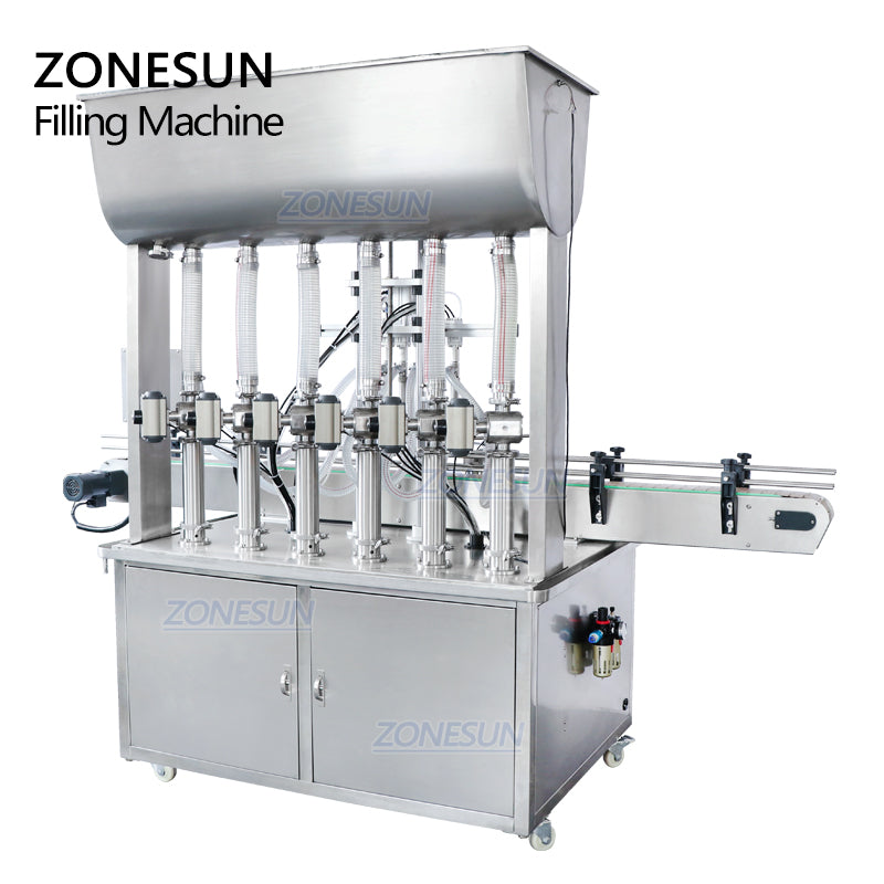 ZONESUN ZS-YT6T-6P Pneumatic Piston Paste Filling Machine