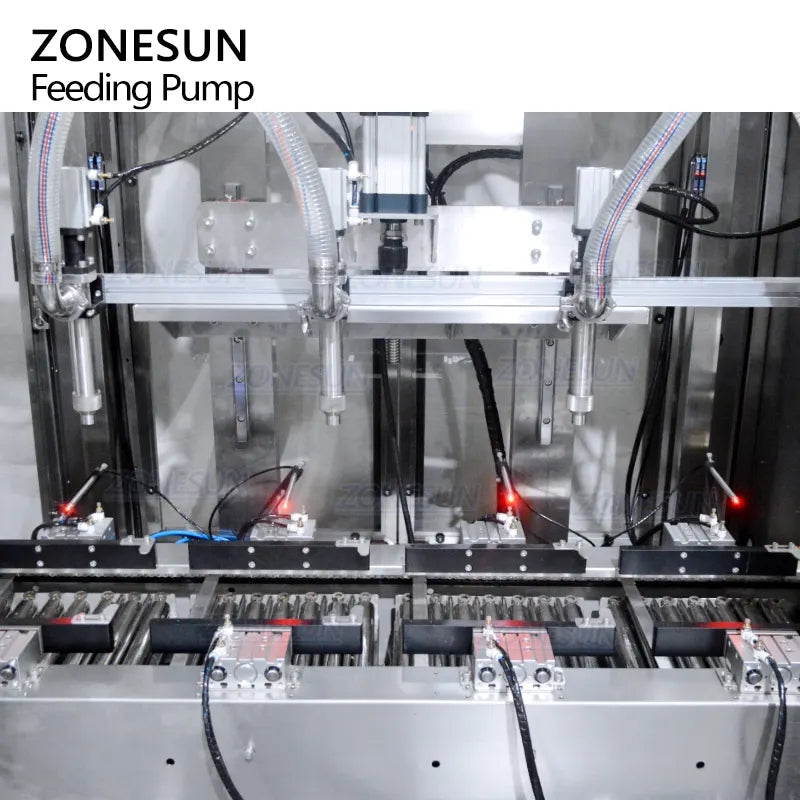 ZONESUN ZS-GYW4 Auto 4 Nozzles Liquid Paste Weighing Filling Machine