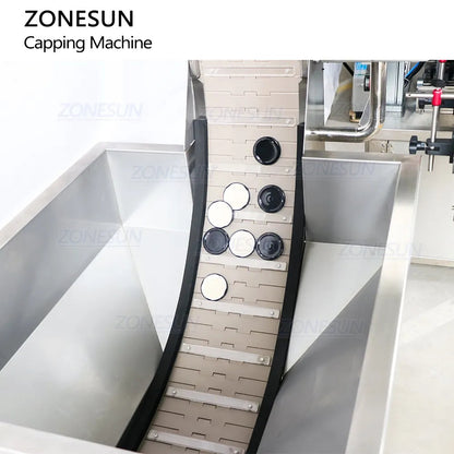 ZONESUN ZS-XG05 Auto-Servo Round Bottle Capping Machine with Elevator
