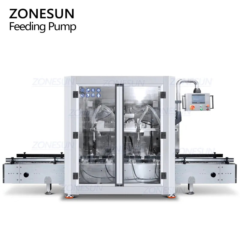 ZONESUN ZS-GYW4 Auto 4 Nozzles Liquid Paste Weighing Filling Machine