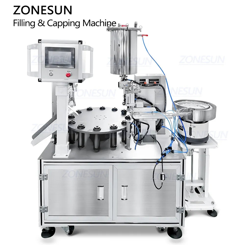ZONESUN ZS-AFC23 Auto Liquid Paste Cosmetic Filling Capping Machine