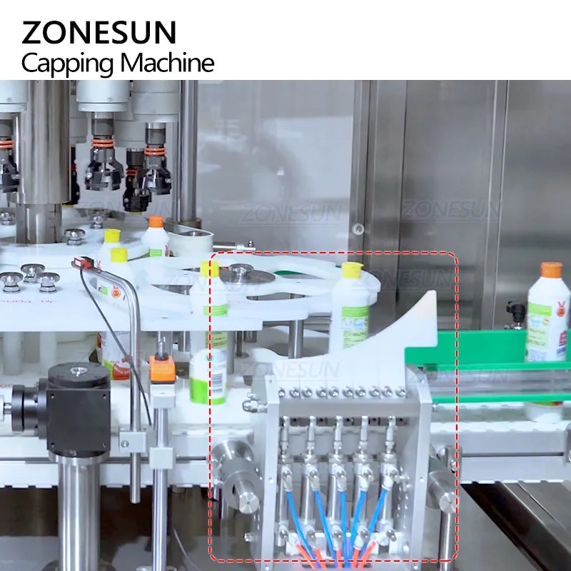 ZONESUN ZS-XG440Q Tappatrice rotativa automatica ad alta velocità a 8 teste con vibratore 