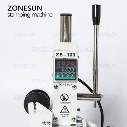 ZONESUN ZS‑100A 5×10 cm Hot Foil Stamping Machine with Dual Clips