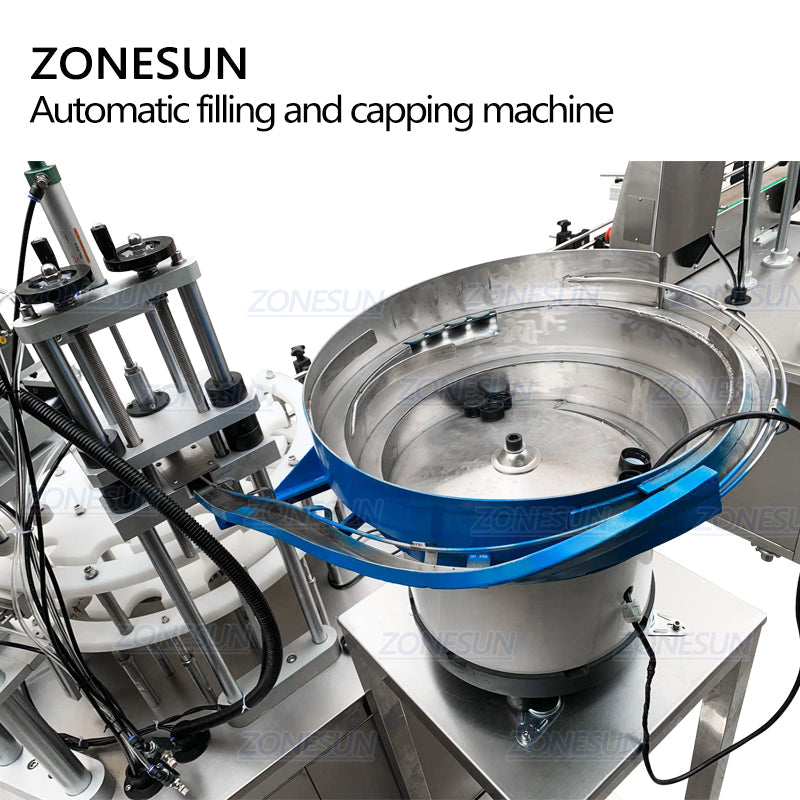 ZONESUN Electric 4‑Nozzles Cylinder Pump Liquid Filling & Capping Line